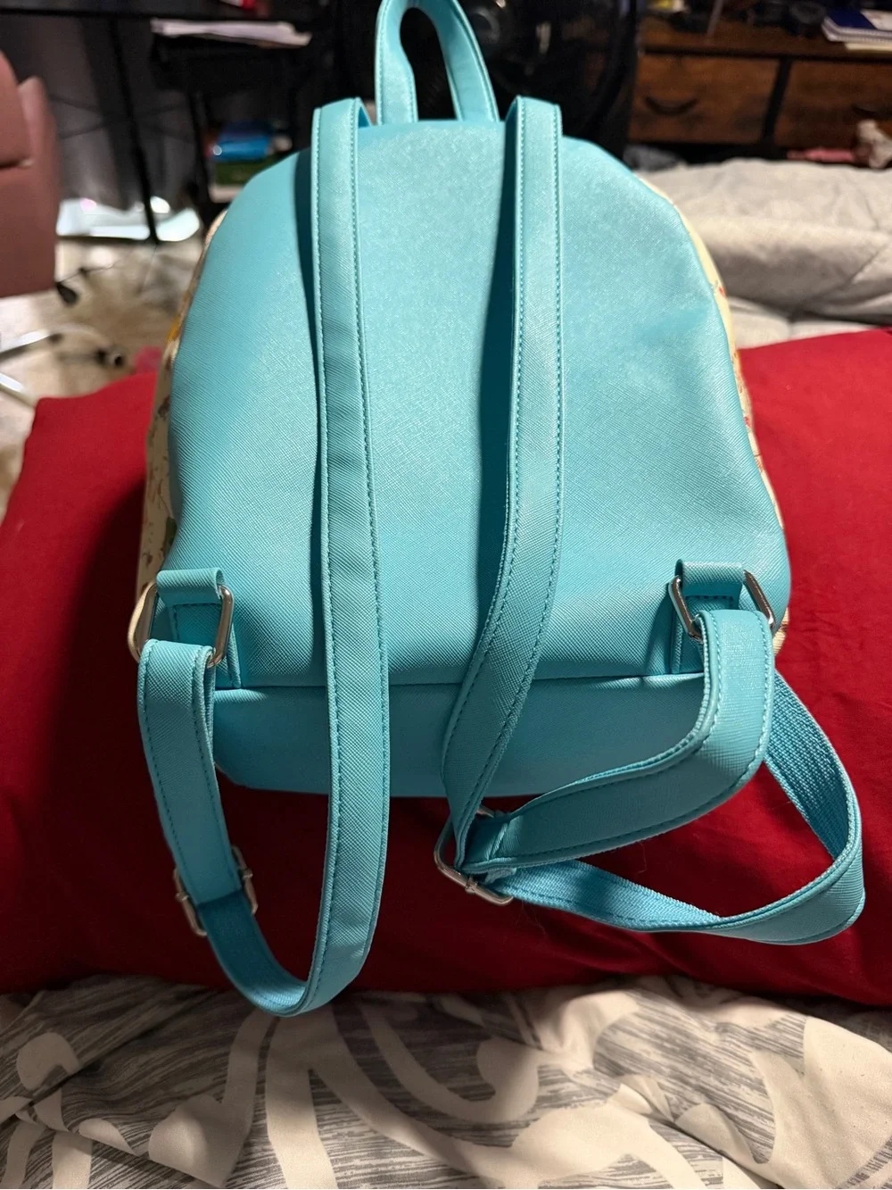 Pokémon Pattern backpack– Cream with Multi-Color Characters